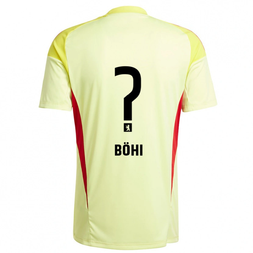 Danxen Kinder Nadine Böhi #0 Trikot Hellgelb Schwarz Torwarttrikot 2025/26 Schweiz