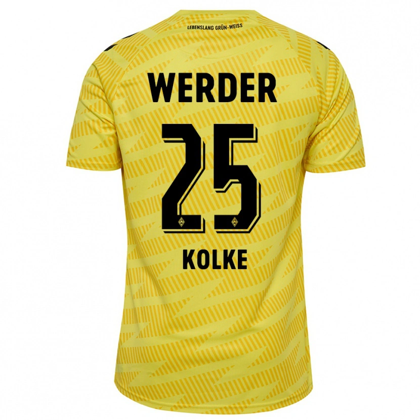 Danxen Kinder Markus Kolke #25 Trikot Gelb Schwarz Torwarttrikot 2025/26 Schweiz