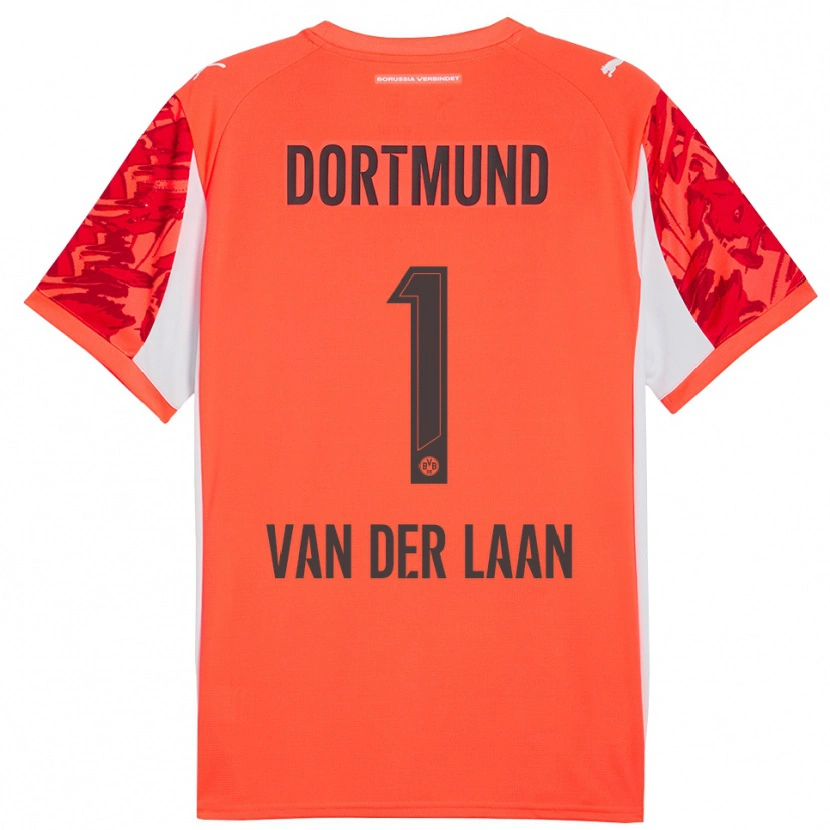 Danxen Kinder Laura Van Der Laan #1 Trikot Rot Orange Torwarttrikot 2025/26 Schweiz