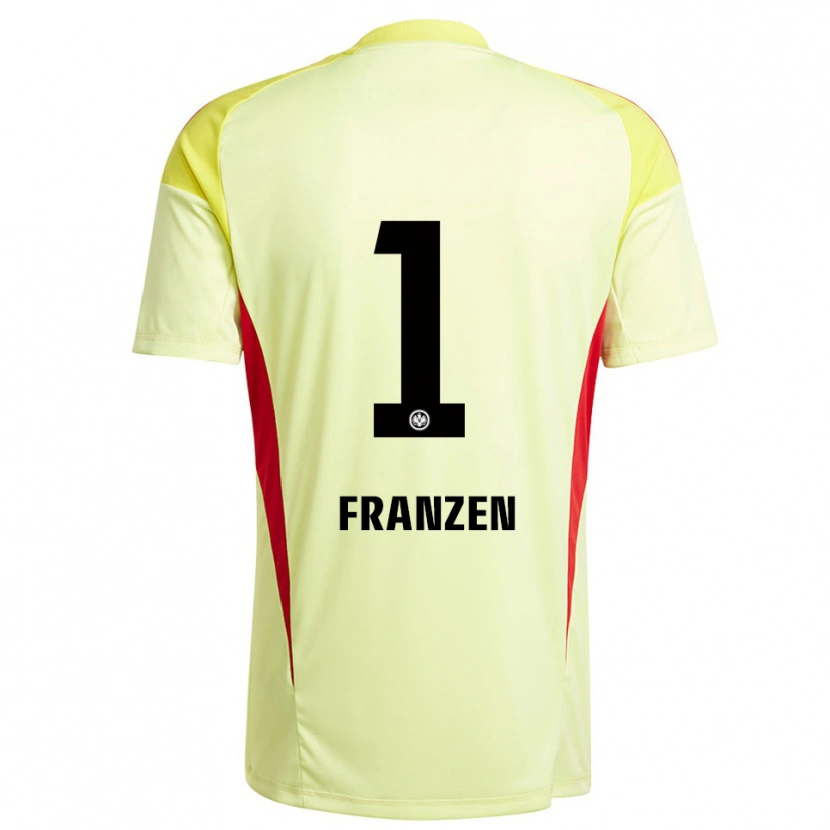 Danxen Kinder Marlon Franzen #1 Trikot Hellgelb Schwarz Torwarttrikot 2025/26 Schweiz