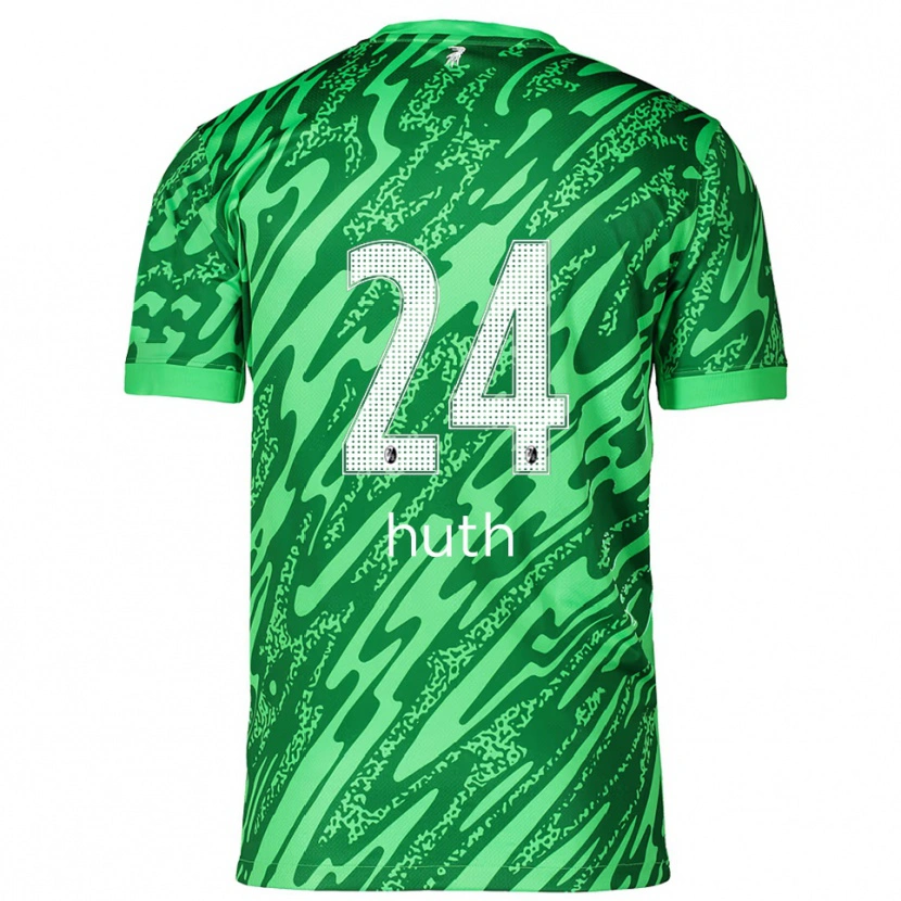 Danxen Kinder Jannik Huth #24 Trikot Grün Weiß Torwarttrikot 2025/26 Schweiz