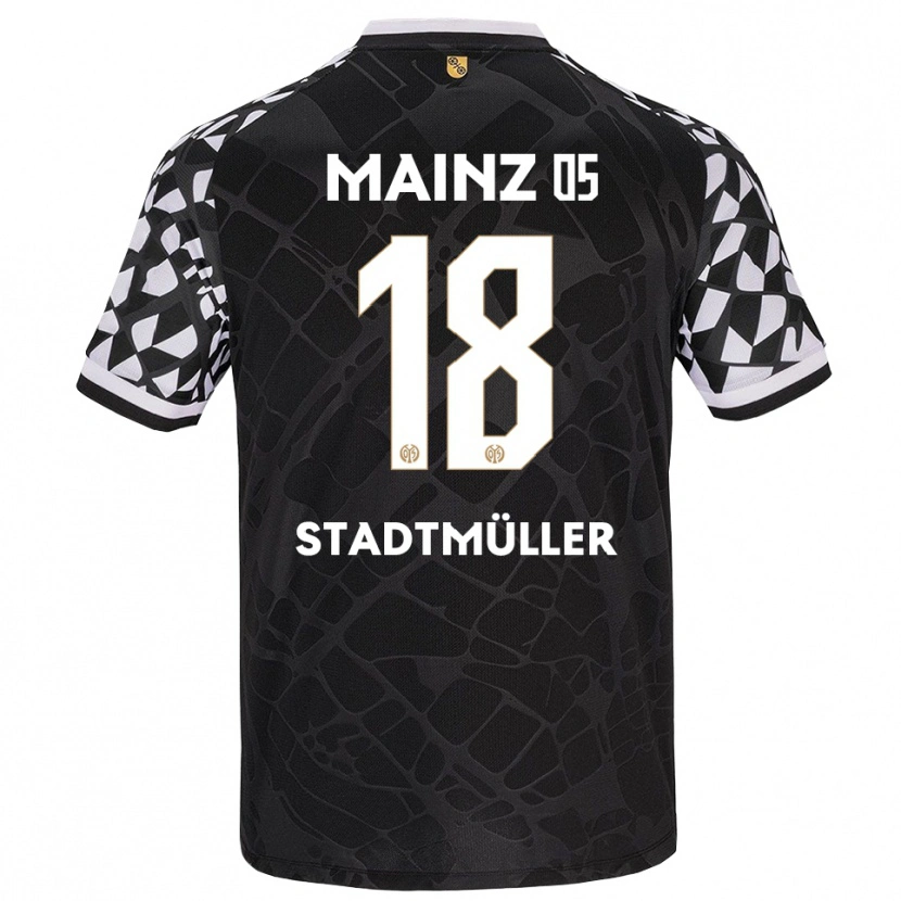 Danxen Kinder Elias Stadtmüller #18 Trikot Schwarz Weiß Torwarttrikot 2025/26 Schweiz