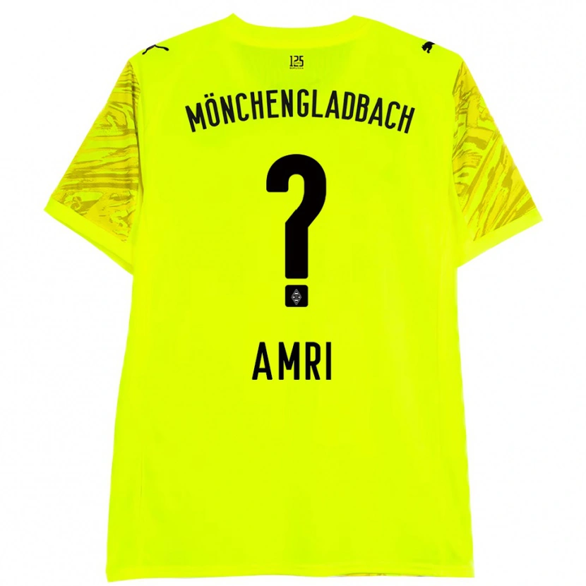 Danxen Kinder Abdelrahman Amri #0 Trikot Gelb Schwarz Torwarttrikot 2025/26 Schweiz