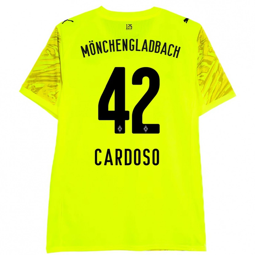 Danxen Kinder Tiago Pereira Cardoso #42 Trikot Gelb Schwarz Torwarttrikot 2025/26 Schweiz