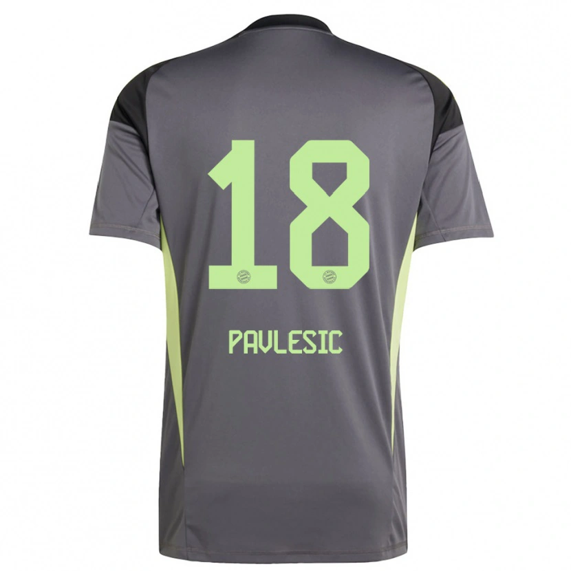 Danxen Kinder Anthony Pavlesic #18 Trikot Schwarz Grün Gelb Torwarttrikot 2025/26 Schweiz