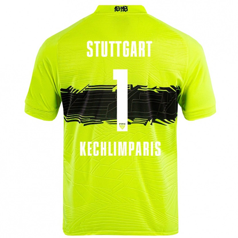 Danxen Kinder Ioannis Kechlimparis #1 Trikot Grün Gelb Schwarz Torwarttrikot 2025/26 Schweiz
