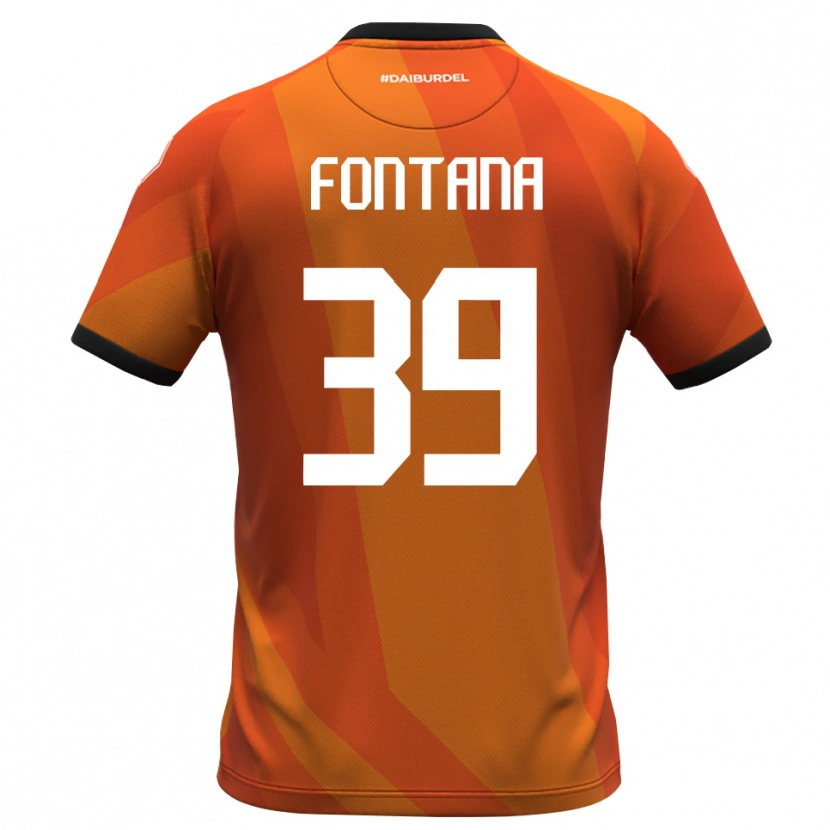 Danxen Kinder Niccolò Fontana #39 Trikot Koralle Weiß Schwarz Torwarttrikot 2025/26 Schweiz