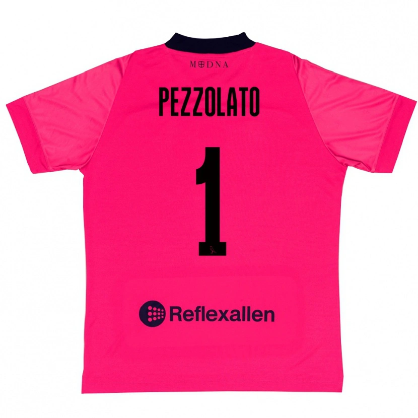 Danxen Kinder Michele Pezzolato #1 Trikot Tiefrosa Schwarz Torwarttrikot 2025/26 Schweiz