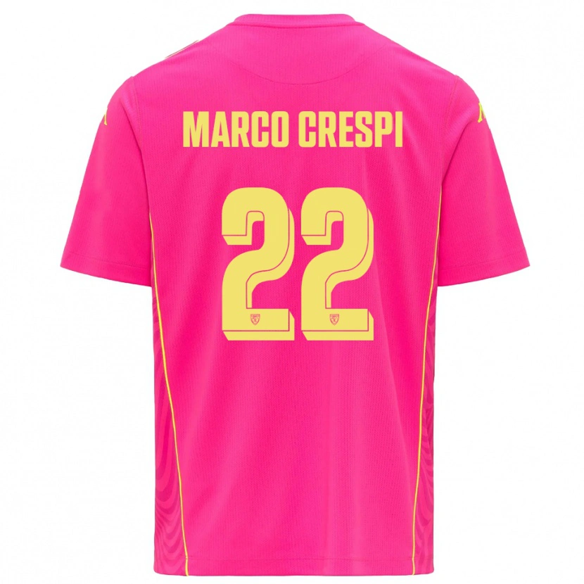 Danxen Kinder Gian Marco Crespi #22 Trikot Tiefes Pink Gelb Torwarttrikot 2025/26 Schweiz