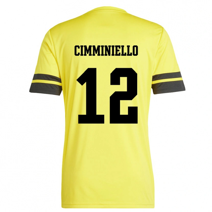 Danxen Kinder Leon Cimminiello #12 Trikot Gelb Schwarz Torwarttrikot 2025/26 Schweiz