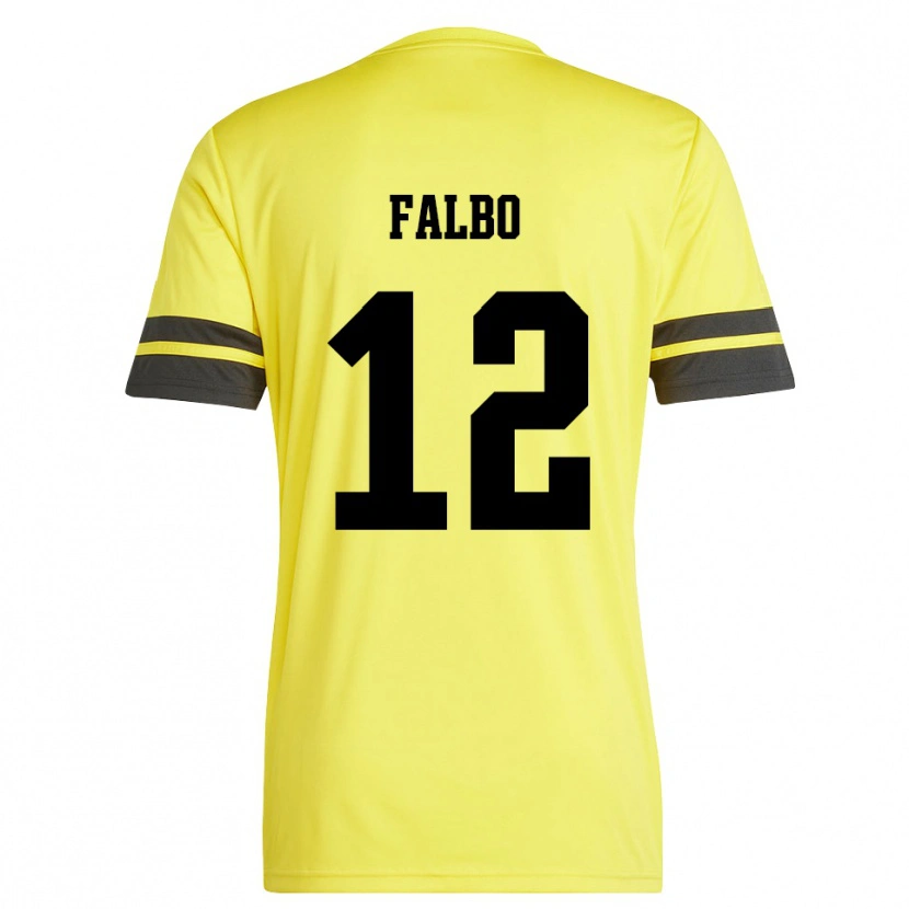 Danxen Kinder Francesco Falbo #12 Trikot Gelb Schwarz Torwarttrikot 2025/26 Schweiz