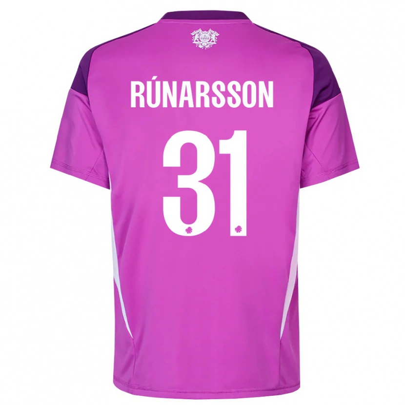 Danxen Kinder Rúnar Alex Rúnarsson #31 Trikot Flieder Lila Weiß Torwarttrikot 2025/26 Schweiz