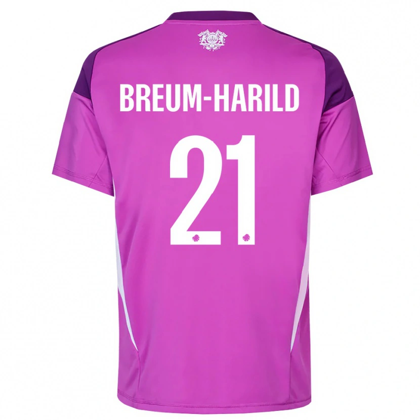 Danxen Kinder Tobias Breum-Harild #21 Trikot Flieder Lila Weiß Torwarttrikot 2025/26 Schweiz