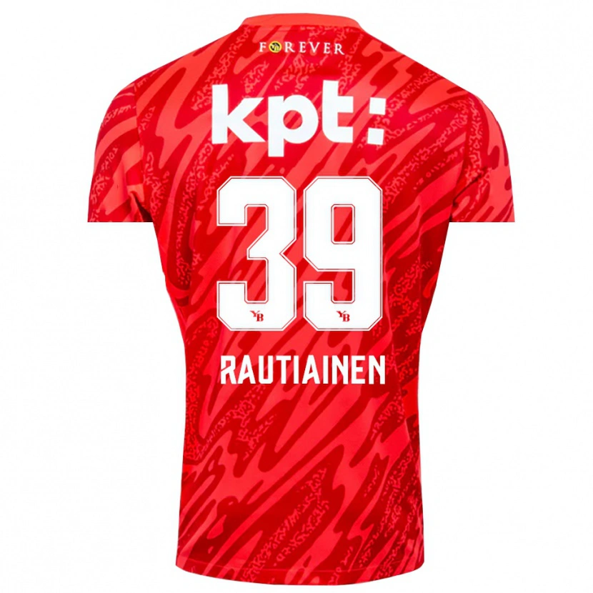 Danxen Kinder Iina Rautiainen #39 Trikot Rot Weiß Torwarttrikot 2025/26 Schweiz