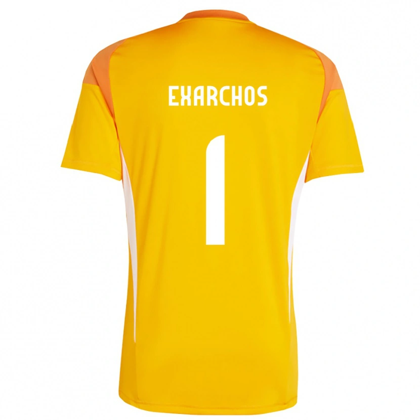 Danxen Kinder Alexandros Exarchos #1 Trikot Orange Weiß Torwarttrikot 2025/26 Schweiz
