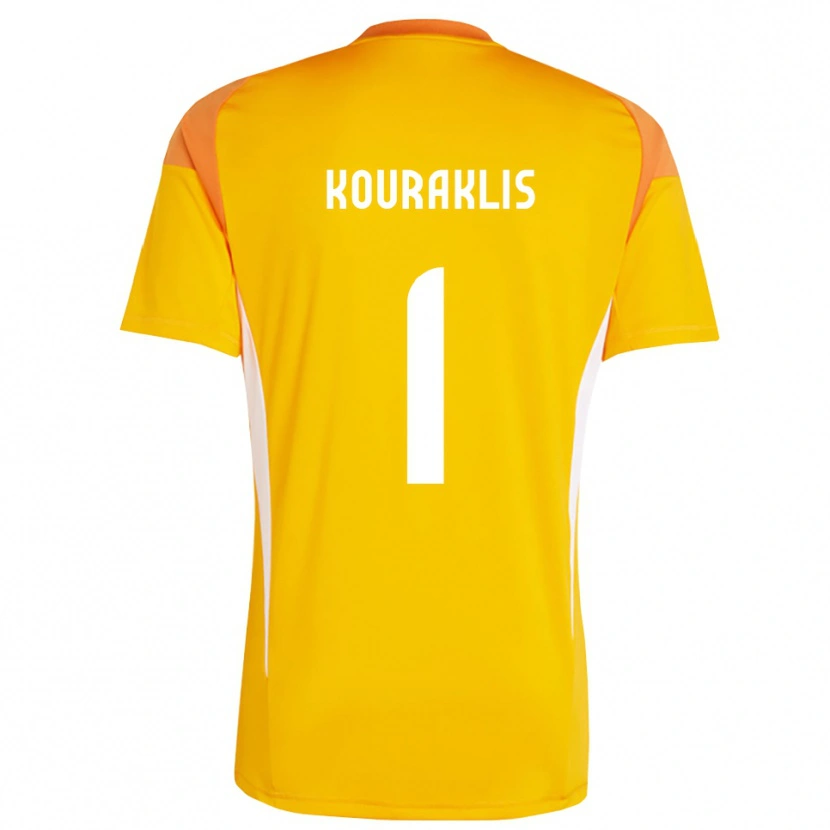 Danxen Kinder Georgios Kouraklis #1 Trikot Orange Weiß Torwarttrikot 2025/26 Schweiz