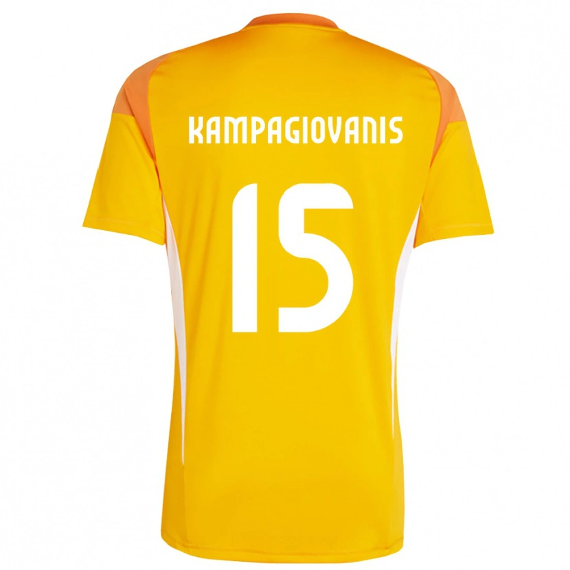 Danxen Kinder Anastasios Kampagiovanis #15 Trikot Orange Weiß Torwarttrikot 2025/26 Schweiz