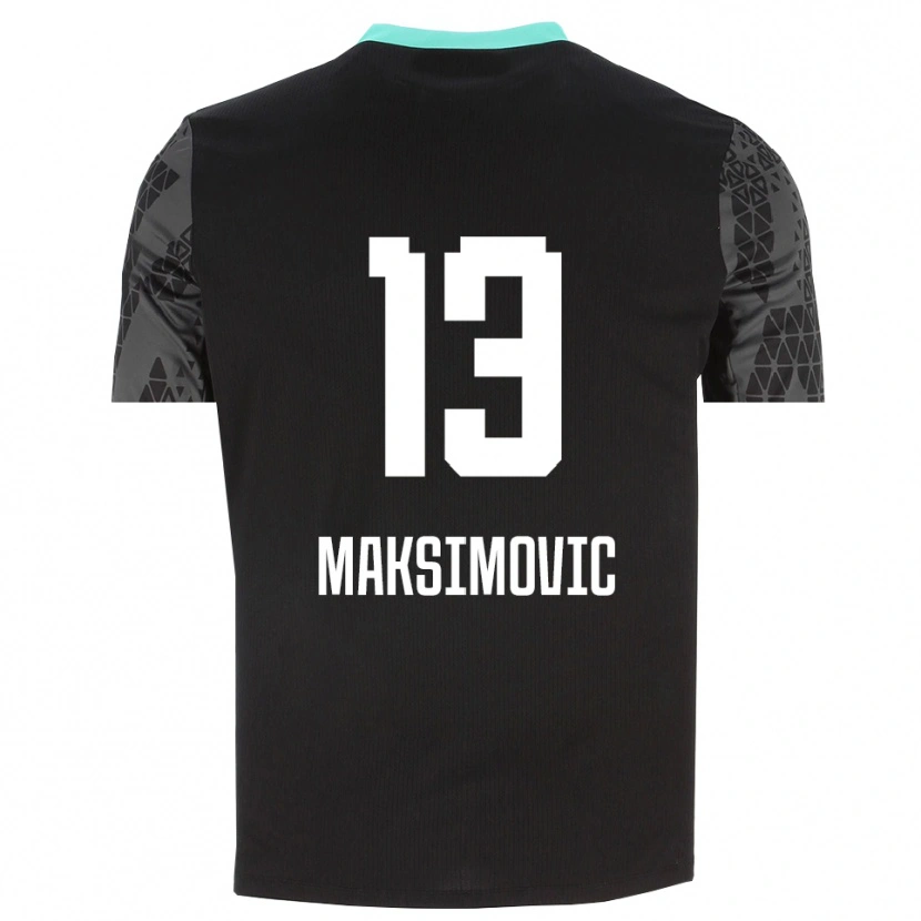 Danxen Kinder Filip Maksimovic #13 Trikot Dunkelgrau Schwarz Torwarttrikot 2025/26 Schweiz