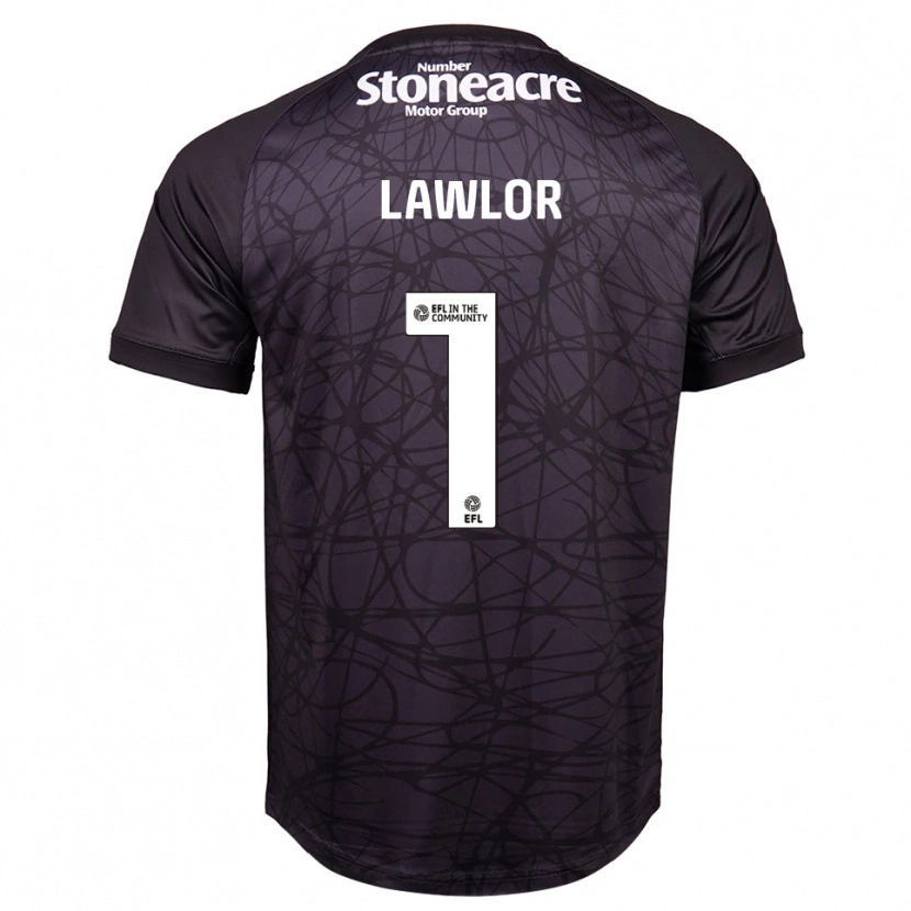 Danxen Kinder Ian Lawlor #1 Trikot Schwarz Weiß Torwarttrikot 2025/26 Schweiz