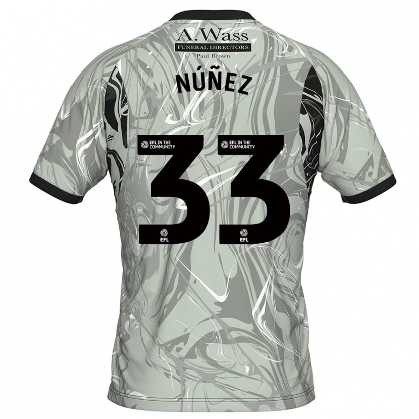 Danxen Kinder Anthony Núñez #33 Trikot Hellgrau Schwarz Torwarttrikot 2025/26 Schweiz