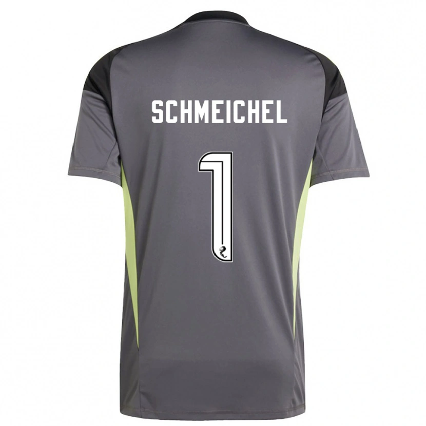 Danxen Kinder Kasper Schmeichel #1 Trikot Grau Weiß Torwarttrikot 2025/26 Schweiz