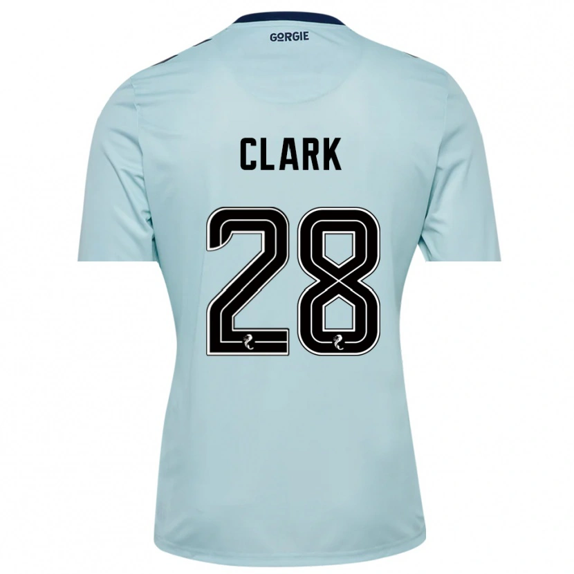 Danxen Kinder Zander Clark #28 Trikot Hellblau Schwarz Torwarttrikot 2025/26 Schweiz