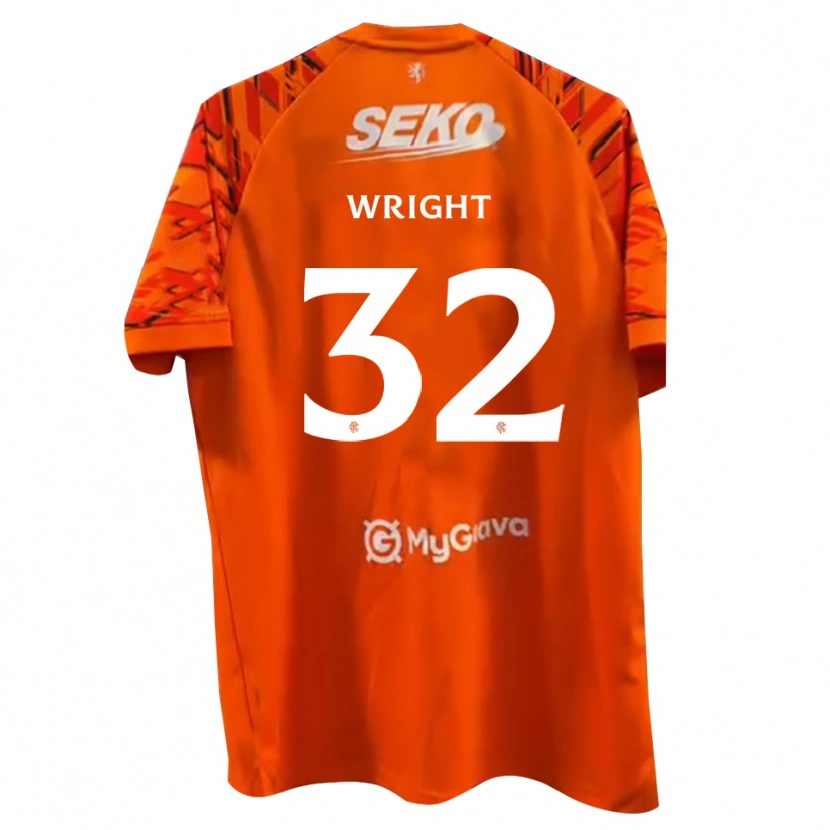 Danxen Kinder Kieran Wright #32 Trikot Orange Weiß Torwarttrikot 2025/26 Schweiz