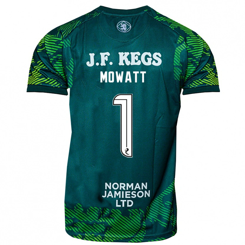 Danxen Kinder Beth Mowatt #1 Trikot Grün Weiß Torwarttrikot 2025/26 Schweiz