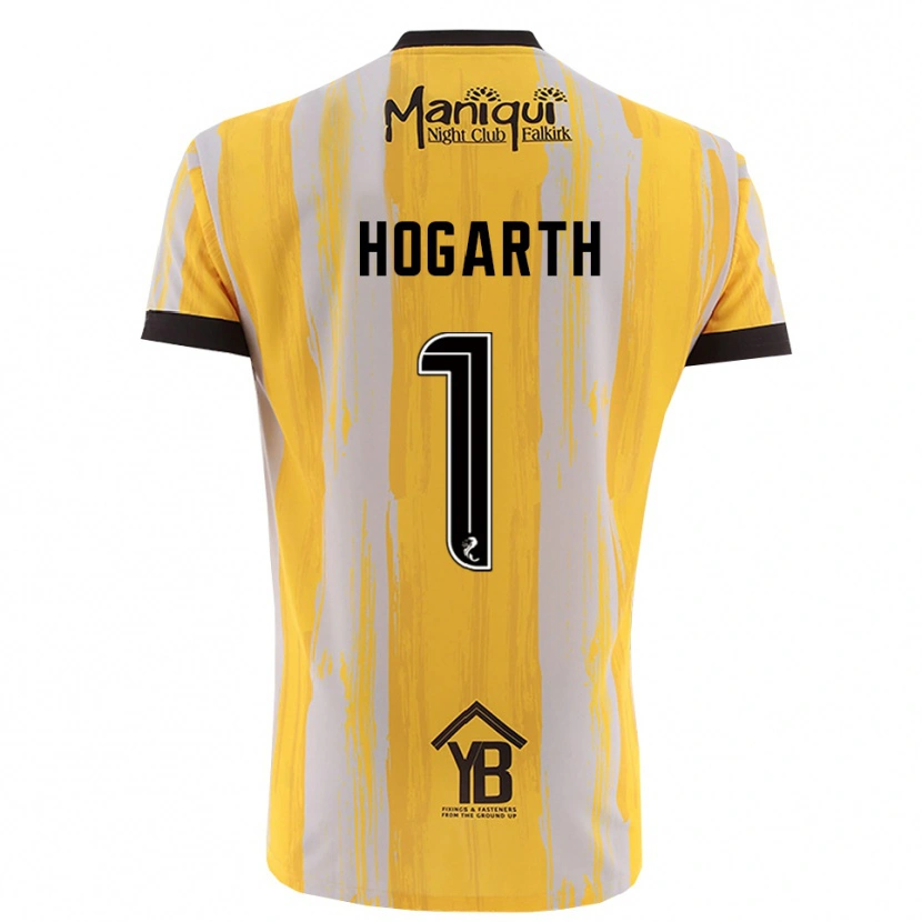 Danxen Kinder Nicky Hogarth #1 Trikot Gelb Schwarz Torwarttrikot 2025/26 Schweiz
