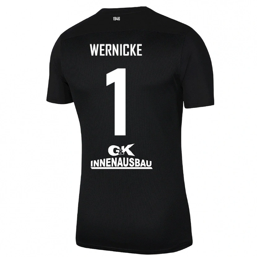 Danxen Kinder Samuli Wernicke #1 Trikot Schwarz Weiß Torwarttrikot 2025/26 Schweiz