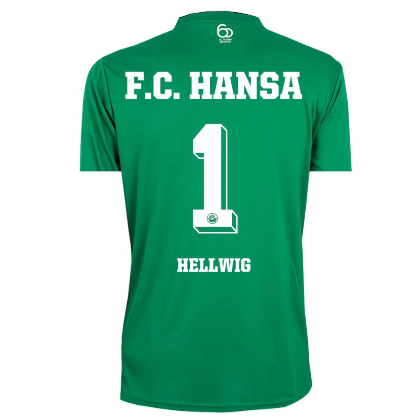 Danxen Kinder Merle Hellwig #1 Trikot Dunkelgrün Weiß Torwarttrikot 2025/26 Schweiz