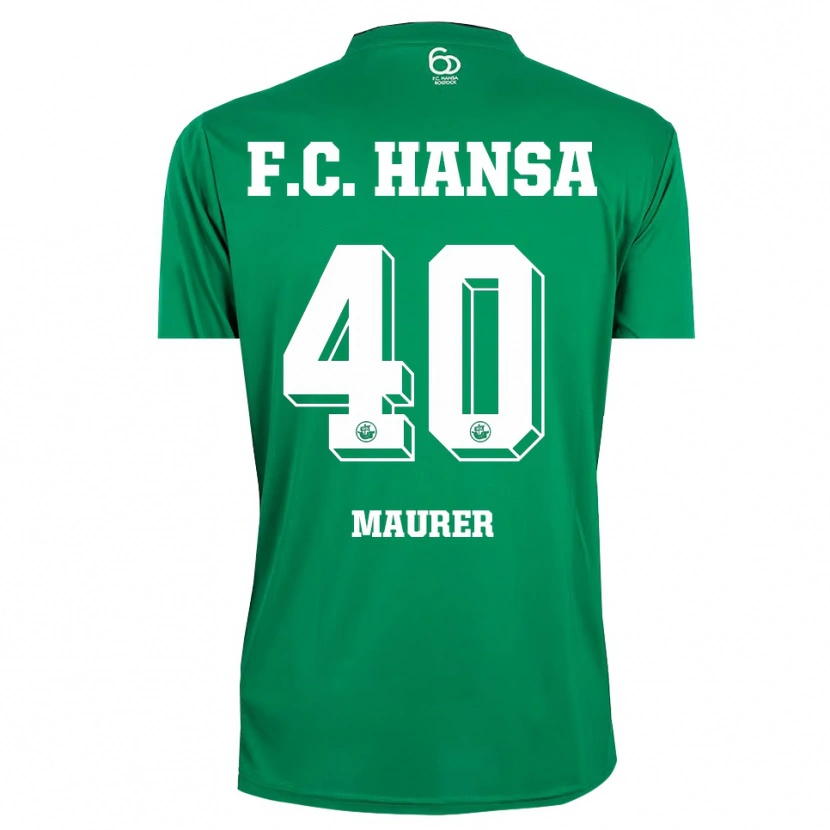 Danxen Kinder Erik Maurer #40 Trikot Dunkelgrün Weiß Torwarttrikot 2025/26 Schweiz