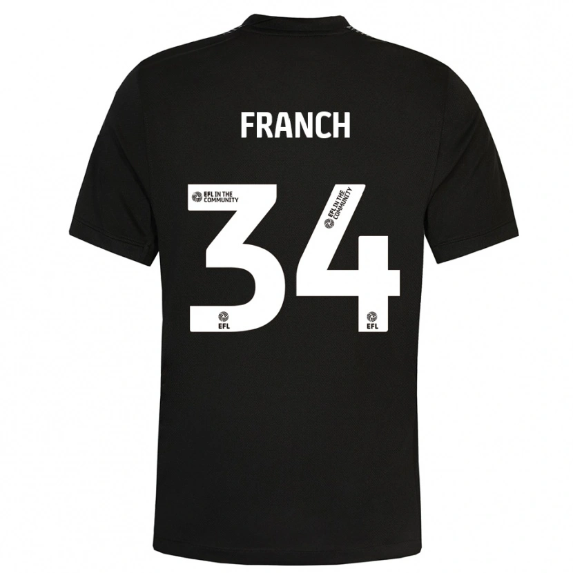 Danxen Kinder Adrianna Franch #34 Trikot Schwarz Weiß Torwarttrikot 2025/26 Schweiz