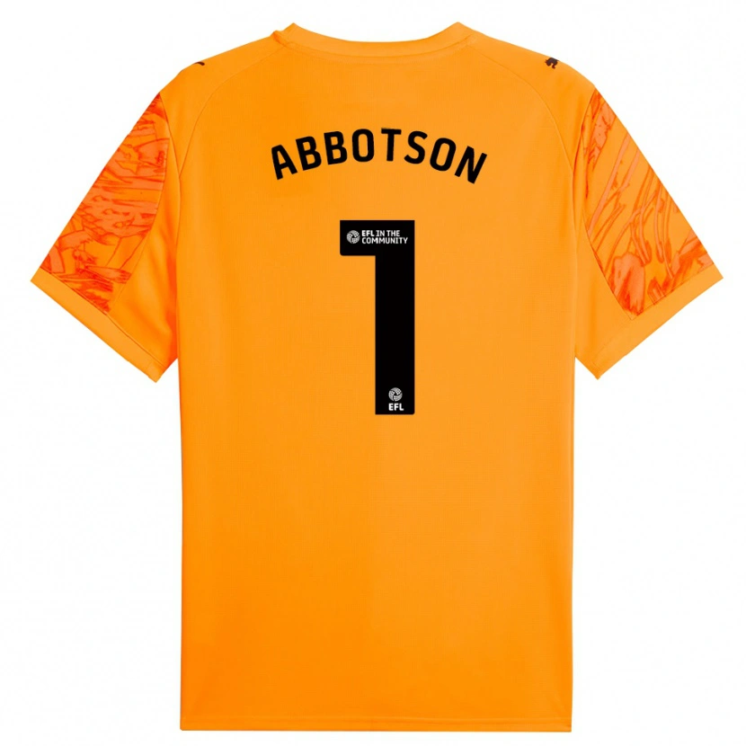 Danxen Kinder Oscar Abbotson #1 Trikot Orange Schwarz Torwarttrikot 2025/26 Schweiz