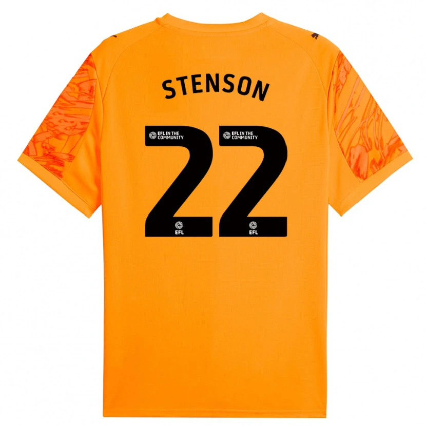 Danxen Kinder Fran Stenson #22 Trikot Orange Schwarz Torwarttrikot 2025/26 Schweiz