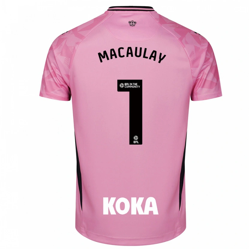 Danxen Kinder Jonathan Macaulay #1 Trikot Hellpink Schwarz Torwarttrikot 2025/26 Schweiz