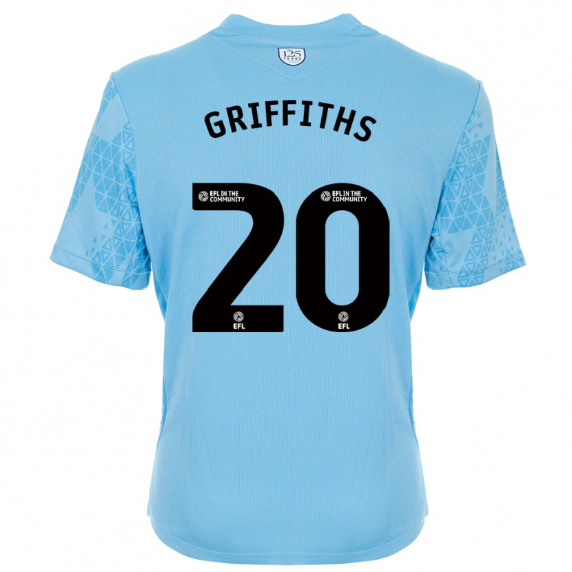 Danxen Kinder Josh Griffiths #20 Trikot Himmelblau Schwarz Torwarttrikot 2025/26 Schweiz