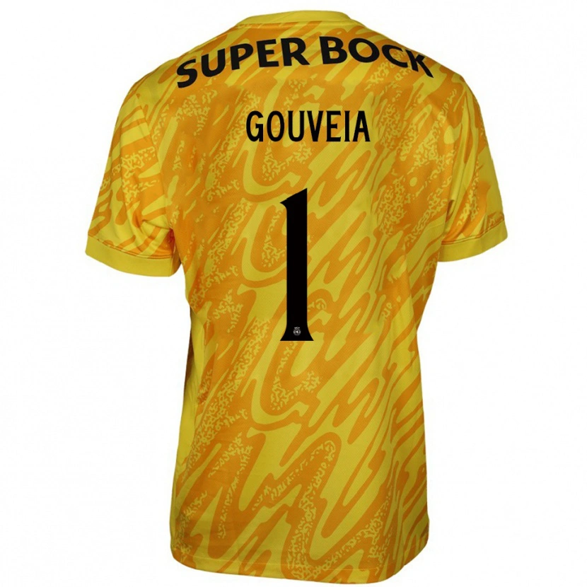 Danxen Kinder Miguel Gouveia #1 Trikot Gelb Orange Torwarttrikot 2025/26 Schweiz