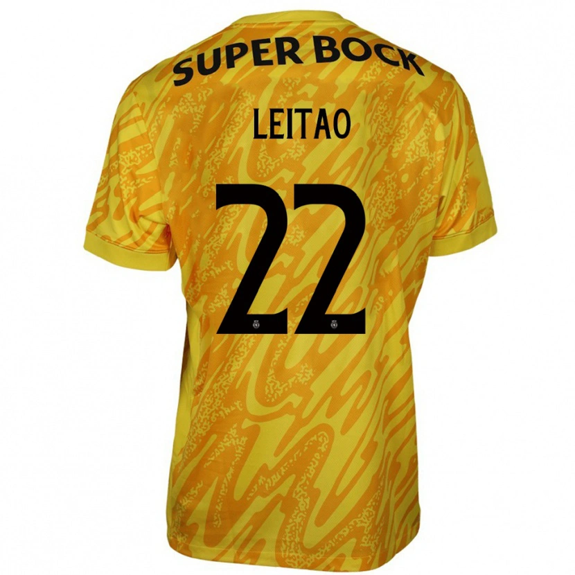 Danxen Kinder Tiago Leitão #22 Trikot Gelb Orange Torwarttrikot 2025/26 Schweiz