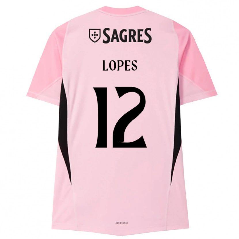 Danxen Kinder Leonardo Lopes #12 Trikot Rosa Schwarz Torwarttrikot 2025/26 Schweiz