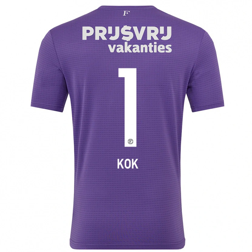 Danxen Kinder Stefan Kok #1 Trikot Violett Weiß Torwarttrikot 2025/26 Schweiz