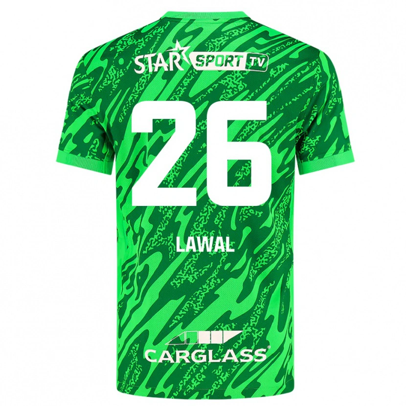 Danxen Kinder Tobias Lawal #26 Trikot Tiefgrün Weiß Torwarttrikot 2025/26 Schweiz