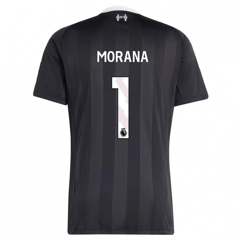 Danxen Kinder Nathan Morana #1 Trikot Schwarz Weiß Torwarttrikot 2025/26 Schweiz