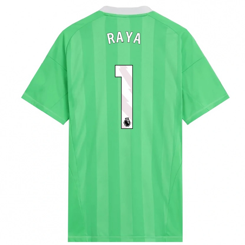Danxen Kinder David Raya #1 Trikot Hellgrün Weiß Torwarttrikot 2025/26 Schweiz