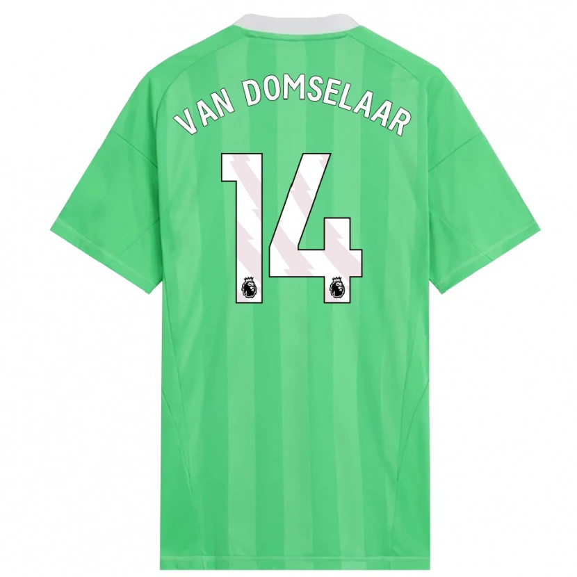 Danxen Kinder Daphne Van Domselaar #14 Trikot Hellgrün Weiß Torwarttrikot 2025/26 Schweiz
