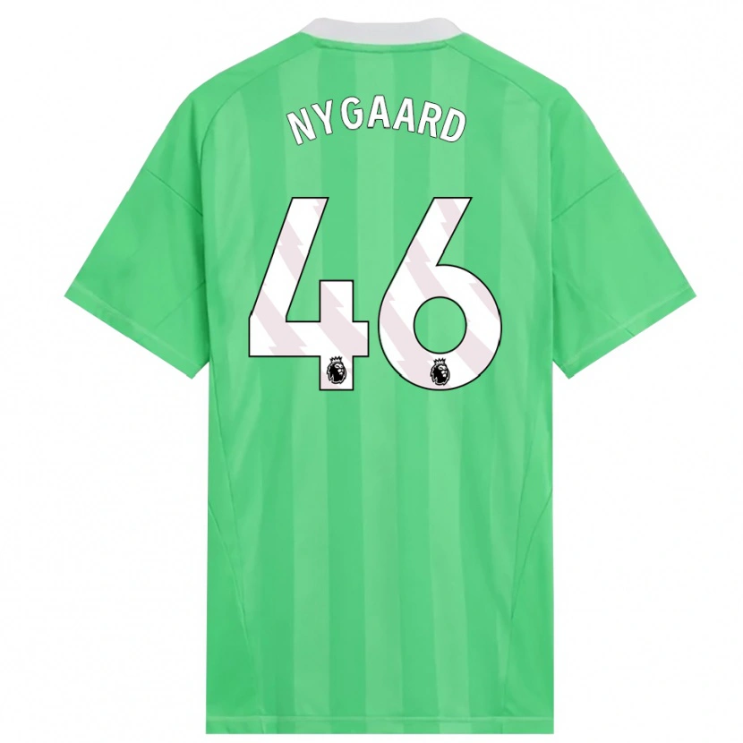 Danxen Kinder Lucas Nygaard #46 Trikot Hellgrün Weiß Torwarttrikot 2025/26 Schweiz