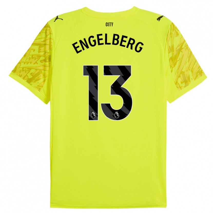 Danxen Kinder Stavros Engelberg #13 Trikot Gelb Orange Schwarz Torwarttrikot 2025/26 Schweiz