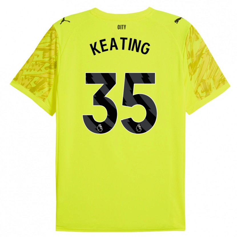 Danxen Kinder Khiara Keating #35 Trikot Gelb Orange Schwarz Torwarttrikot 2025/26 Schweiz
