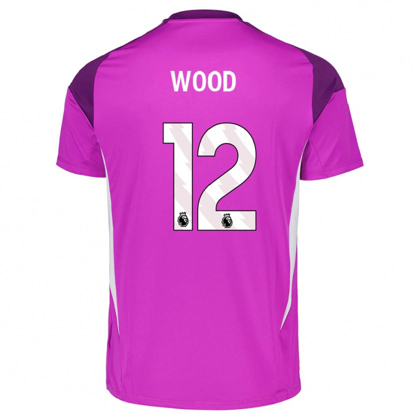 Danxen Kinder Oliver Wood #12 Trikot Violett Weiß Torwarttrikot 2025/26 Schweiz