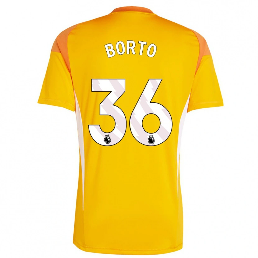 Danxen Kinder Alex Borto #36 Trikot Orange Weiß Torwarttrikot 2025/26 Schweiz